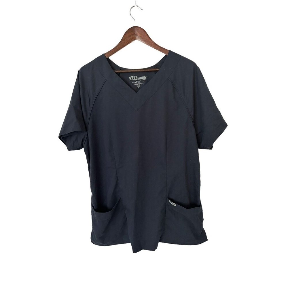Grey's Anatomy 2 pocket v-neck scrub top size XL blue